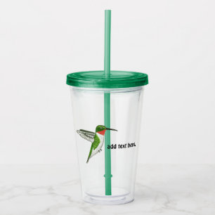 Kolibri personifizieren Reise-Tasse, die coolere Acryltrinkbecher