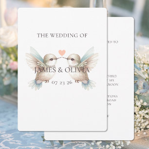 Kolibri-Romantik - Bezaubernde Hochzeitseinladung Einladung