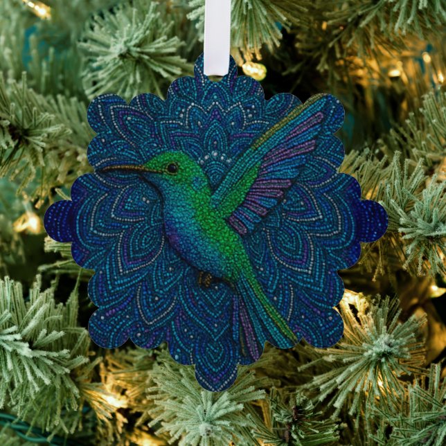Kolibri-Schmuck Ornament Karte (Insitu (Baum))