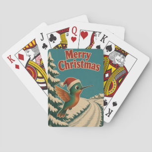 Kolibri Schnee Lane Tier Weihnachten Spielkarten