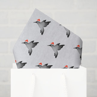 Kolibri schwarzer Schatten Santa Weihnachten Feier Seidenpapier