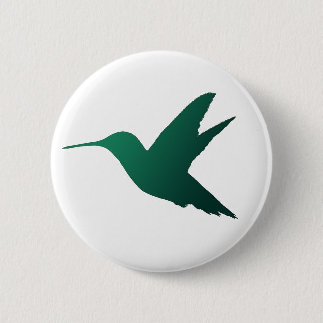 Kolibri-Silhouette-Abzeichen Button (Vorderseite)