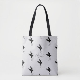 Kolibri-Silhouette in Silberfarbe