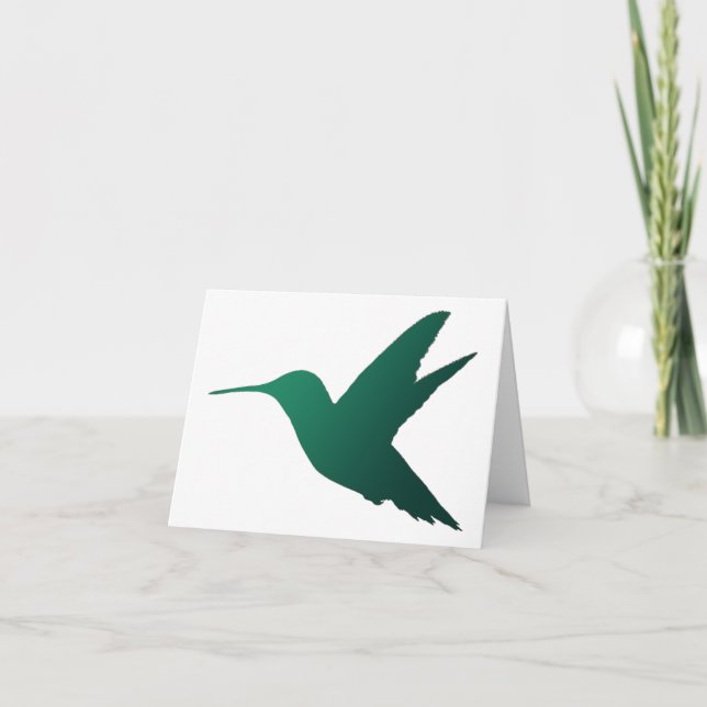 Kolibri-Silhouette Notecard Karte (Vorderseite)