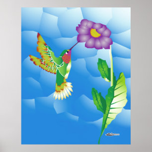 Kolibri: Stilisiert Poster