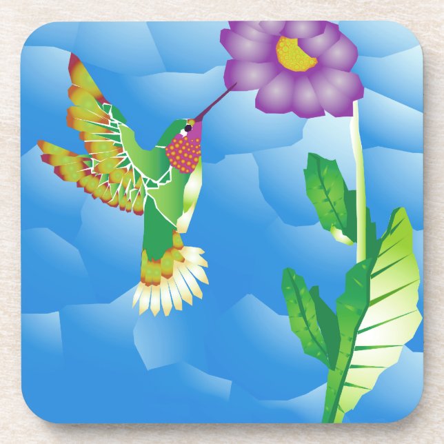 Kolibri: Stilisiert Untersetzer (Vorderseite)