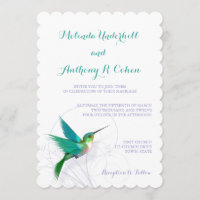 Kolibri-Strudel-12x18, das Einladung Wedding ist