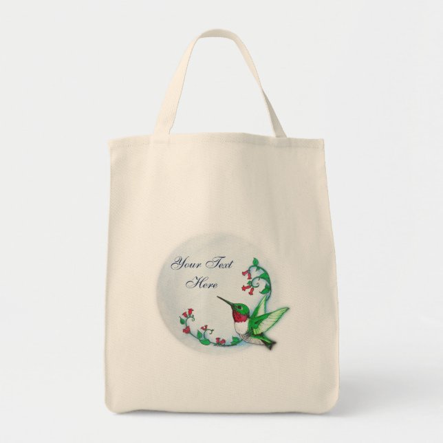 Kolibri-Taschen-Schablone Tragetasche (Vorne)