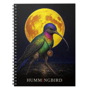 Kolibri-Taschenuhr gothic Surreal Notizblock