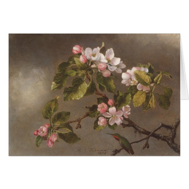 Kolibri und Apple-Blüten (Vorderseite (Horizontal))