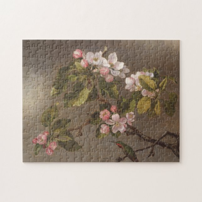 Kolibri und Apple-Blüten Puzzle (Horizontal)