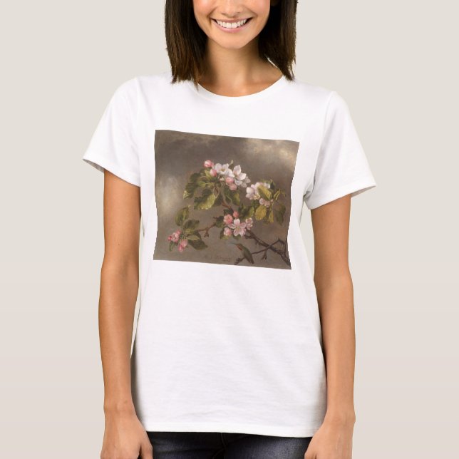 Kolibri und Apple-Blüten T-Shirt (Vorderseite)