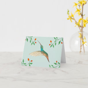 Kolibri und Blumen Karte