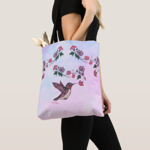 Kolibri- und Blumen-Tragetasche