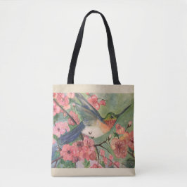 Kolibri und Blüten-Tasche