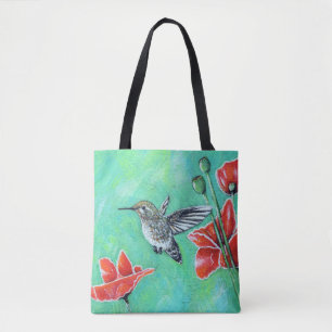 Kolibri und Mohnblumen Gemälde
