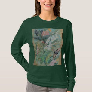 Kolibri- und Motten-Langarmshirt T-Shirt