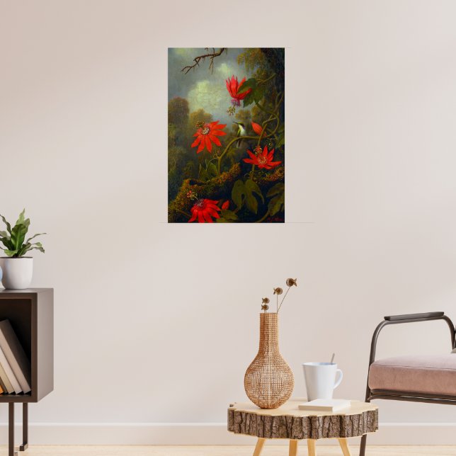Kolibri und Passionsblumen (1875) Poster (Wohnzimmer 3)