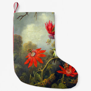 Kolibri und Passionsblumen Malerei Kleiner Weihnachtsstrumpf