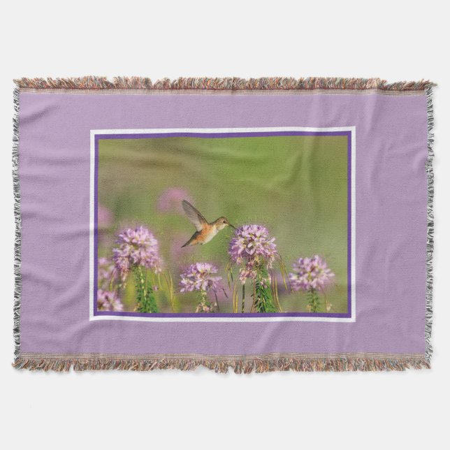 Kolibri und Wildblumen Decke (Vorderseite)