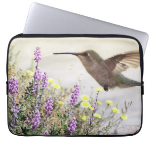 Kolibri und Wildblumen Digitale Kunst Laptopschutzhülle