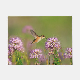 Kolibri und Wildblumen Fußmatte