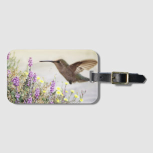 Kolibri und Wildblumen **Personalisieren** Gepäckanhänger