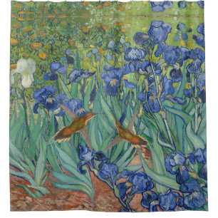Kolibri-Van- Goghiris-Blumen-Duschvorhang Duschvorhang
