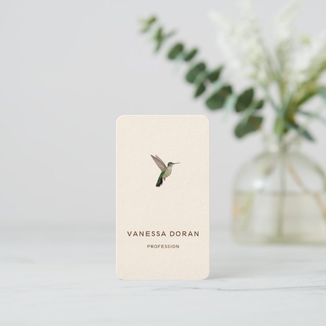 Kolibri Visitenkarte (Stehend Vorderseite)