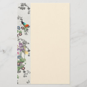 Kolibri-Vogel-Blumen-Briefpapier Briefpapier