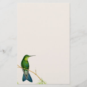Kolibri Vögel Blumen Floral Wildtiere Tiere Briefpapier