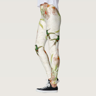 Kolibri-Vogel-Blumentier-Tier-Leggings Leggings