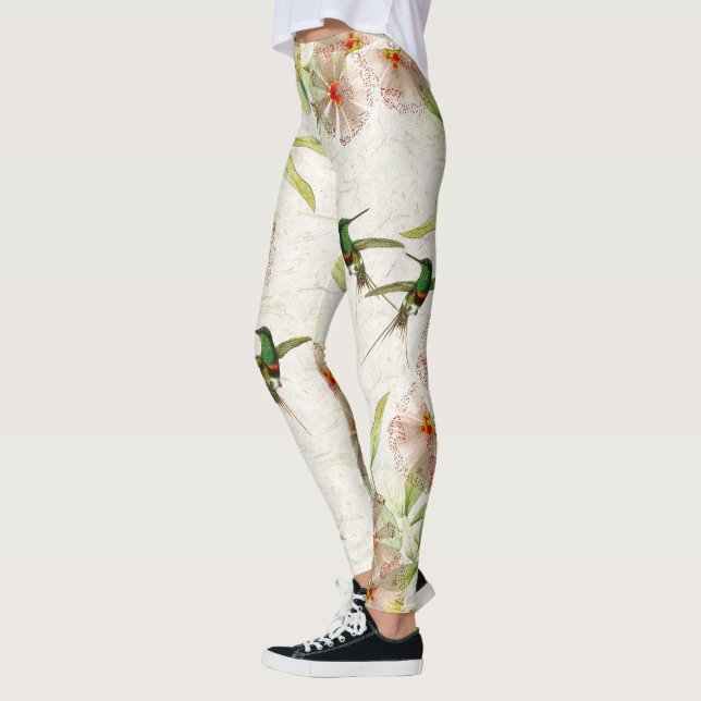 Kolibri-Vogel-Blumentier-Tier-Leggings Leggings (Links)