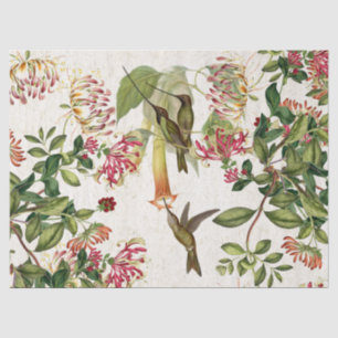 Kolibri-Vogel-Geißblatt-Blumen-Seidenpapier Seidenpapier