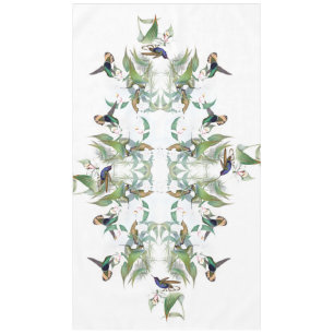 Kolibri-Vogel-Orchideen-Blumen-Tischdecke Tischdecke