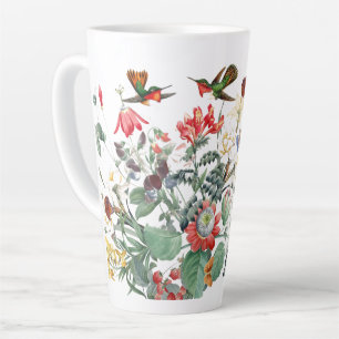 Kolibri-Vogel-Schmetterlings-Garten-Blume Latte Milchtasse