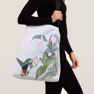 Kolibri-Vogel-Tier-Blumen-Taschen-Tasche Tragetaschen Mit Langen Trägern