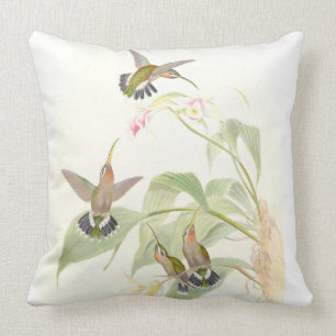 Kolibri-Vogel-Tier-Tier-Blumen mit Blumen Kissen
