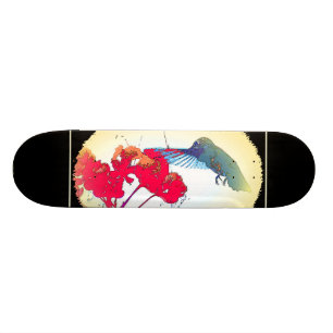 Kolibri-Vogel-Tier-Tier mit Blumen Skateboard