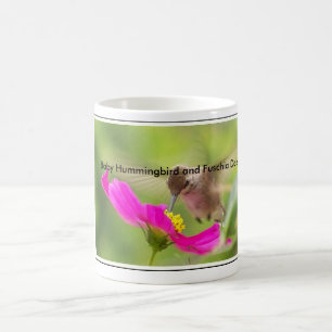 Kolibri-Vogel-Tier-Tier mit Blumen Tasse