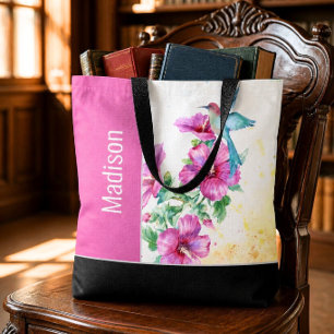 Kolibri-Wasserfarben-personalisierte-Tasche