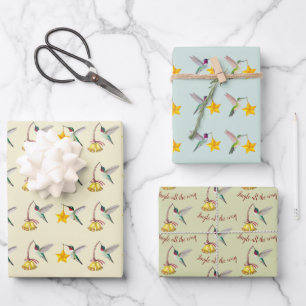 Kolibri-Weihnachten Geschenkpapier Set