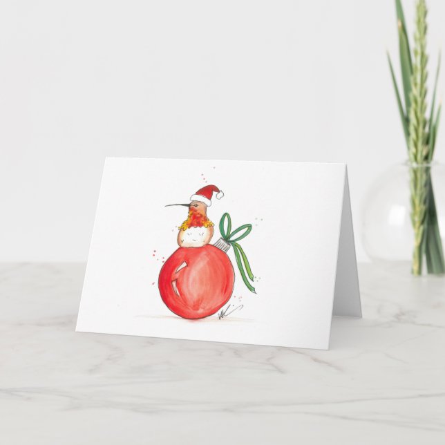 Kolibri-Weihnachtskarte Feiertagskarte (Vorderseite)