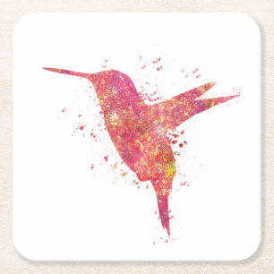 Kolibri Wildvögel Natur Welt V Rechteckiger Pappuntersetzer