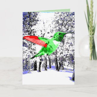 Kolibri zu Weihnachten Karte