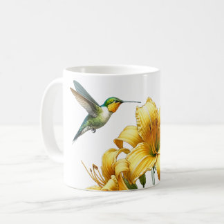 Kolibrie en Gele Lelies mok Kaffeetasse
