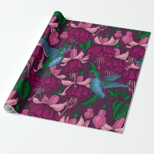 Kolibrigarten Geschenkpapier