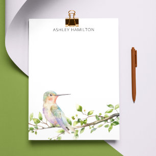 Kolibris-Aquarell-Name Mitteilungskarte