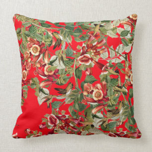 Kolibris BlumenAudubon Blumenthrow-Kissen Kissen
