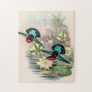 Kolibris der Vintage-Zeit von John Gould Puzzle